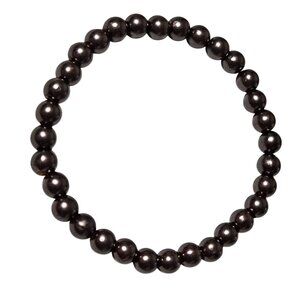 Black Magnetic Hematite Bead Stretch Bracelet Health Healing Jewelry Unisex